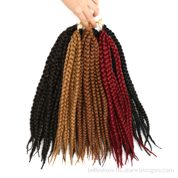 Xin si 14 inch 15 strands  synthetic crochet extension crochet box braid hair crochet senegalese twists  box braids